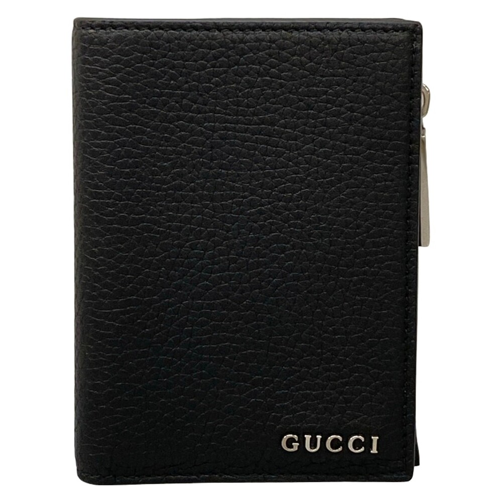 Gucci Logo Coin Purse Black Leather #327939G92B